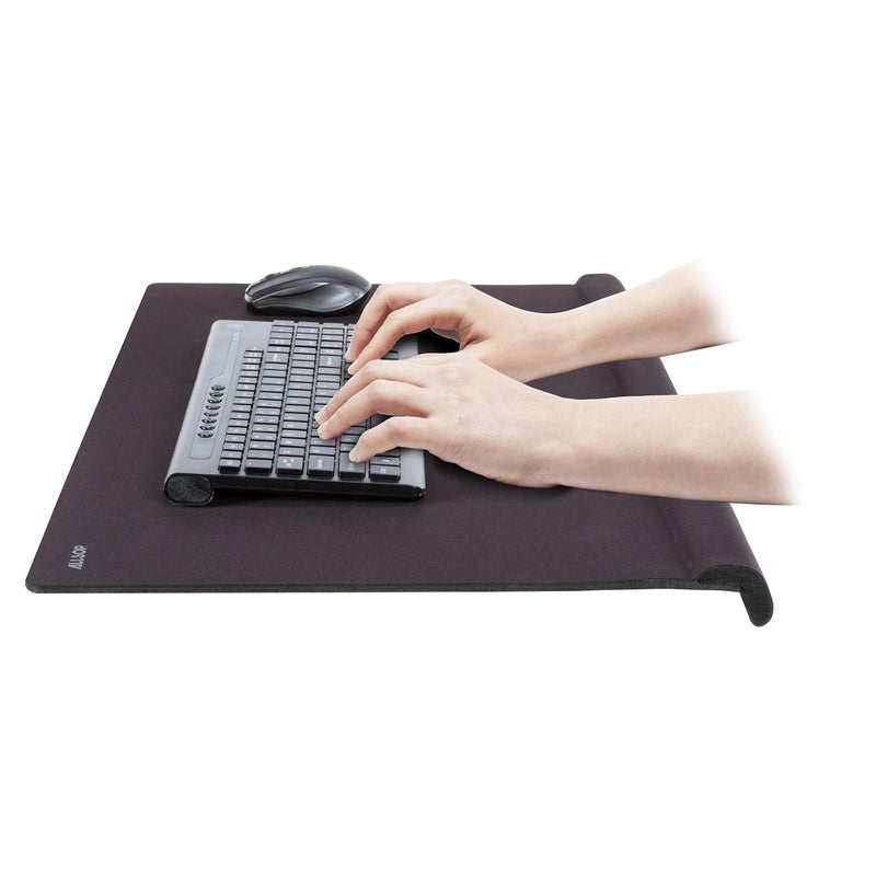Allsop Ergoedge Deskpad W/Large Wrist Rest and Mousing Surface Foam, Large, Black - Image 1
